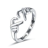 Gothic Hug Muscle Hands Rings For Women Men Adjustable Open Cuff Ring Party Wedding Couple Rings Vintage Jewelry Anillos Bague - Livefree