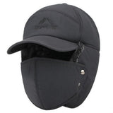 Trend Winter Thermal Bomber Hats Men Women Fashion Ear Protection Face Windproof Ski Cap Velvet Thicken Couple Hat - Livefree