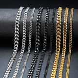 Vnox Cuban Chain Necklace for Men Women, Basic Punk Stainless Steel Curb Link Chain Chokers,Vintage Gold Tone Solid Metal Collar - Livefree