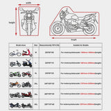 Motorcycle Cover Waterproof All Season Dustproof UV Protective Outdoor Indoor Scooter 190T Wear-resistant Fabric Motorbike Cover - Livefree