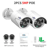 Hiseeu 5MP 3MP Audio IP Security Surveillance Camera POE H.265 Outdoor Waterproof IP66 CCTV Camera P2P Video Home for POE NVR - Livefree
