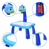 Children Led Projector Art Drawing Table Toys Kids Painting Board Desk Arts Crafts Educational Learning Paint Tools Toy for Girl - Livefree