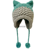 BomHCS Cute Fox Ears Beanie Winter Warm 100% Handmade Knit Hat - Livefree