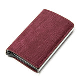 Customized Wallet 2022 Credit Card Holder Men Wallet RFID Aluminium Box Bank Card Holder Vintage Leather Wallet with Money Clips - Livefree