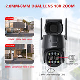 IP Camera Wifi/4G Sim Card PTZ HD 4MP 8MP Dual Lens 2.8mm-8mm Outdoor AI Human Tracking Color Night Vision Audio Security Camera - Livefree