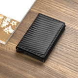 Customized Wallet 2022 Credit Card Holder Men Wallet RFID Aluminium Box Bank Card Holder Vintage Leather Wallet with Money Clips - Livefree