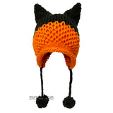 BomHCS Cute Fox Ears Beanie Winter Warm 100% Handmade Knit Hat - Livefree
