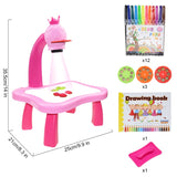 Children Led Projector Art Drawing Table Toys Kids Painting Board Desk Arts Crafts Educational Learning Paint Tools Toy for Girl - Livefree