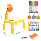 Kids Led Projector Drawing Table Toy Set Art Painting Board Table Light Toy Educational Learning Paint Tools Toys for Children - Livefree