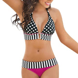 Sexy Swimwear Women Tie Solid Bandage Bikini Sets - shop.livefree.co.uk