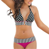 Sexy Swimwear Women Tie Solid Bandage Bikini Sets - shop.livefree.co.uk