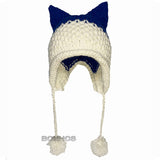 BomHCS Cute Fox Ears Beanie Winter Warm 100% Handmade Knit Hat - Livefree