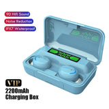TWS Bluetooth Earphones 2200mAh Charging Box Wireless Headphone Fone Stereo Wireless Headset with Mic Sports Waterproof Earbuds - Livefree
