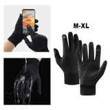 Waterproof Winter Warm Gloves Cycling Glove Anti-slip Thermal Fleece Touch Screen Glove Full-Finger Skiing Glove M- XL - Livefree