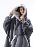 Oversized Hoodies Sweatshirt Women Winter Hoodies Fleece Giant TV Blanket With Sleeves Pullover Oversize Women Hoody Sweatshirts - Livefree