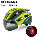 NEWBOLER Cycling Helmet Man Women LED Light Helmet Road Mountain Bike Helmet Lens For Riding Bicycle Sports Skateboard Scooter - Livefree