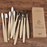 10PCS Colorful Toothbrush Natural Bamboo Tooth Brush Set Soft Bristle Charcoal Teeth Eco Bamboo Toothbrushes Dental Oral Care