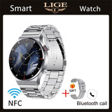 LIGE ECG+PPG Bluetooth Call Smart Watch Men 2022 Sports Bracelet NFC Waterproof Custom Watch Face Men SmartWatch For IOS Android - Livefree