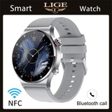 LIGE ECG+PPG Bluetooth Call Smart Watch Men 2022 Sports Bracelet NFC Waterproof Custom Watch Face Men SmartWatch For IOS Android - Livefree
