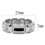 Men Stainless Steel Synthetic Crystal Rings TK3281 - shop.livefree.co.uk