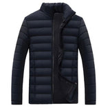 Man winter jaket New Men Winter Warm Out Wear Large size men's long sleeve stand collar cotton business casual zipper warm cotto