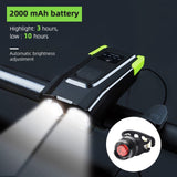 Waterproof Bicycle Front LED Rechargeable Light with Horn - shop.livefree.co.uk