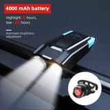 Waterproof Bicycle Front LED Rechargeable Light with Horn - shop.livefree.co.uk