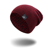 Mixed Color Baggy Beanies For Men Winter Cap Women's Outdoor Bonnet Skiing Hat Female Soft Acrylic Slouchy Knitted Hat For Boys - shop.livefree.co.uk