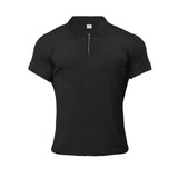 Muscleguys Man Fashion Polo Shirt Casual Fashion Plain Color Short Sleeve High Quality Slim Polo Shirt Men Fitness Polo homme - shop.livefree.co.uk