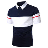 Men Polo Men Shirt Short Sleeve Polo Shirt Contrast Color Polo New Clothing Summer Streetwear Casual Fashion Men Tops - Livefree