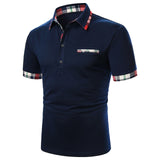Men Polo Men Shirt Short Sleeve Polo Shirt Contrast Color Polo New Clothing Summer Streetwear Casual Fashion Men Tops - Livefree