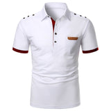 Men Polo Men Shirt Short Sleeve Polo Shirt Contrast Color Polo New Clothing Summer Streetwear Casual Fashion Men Tops - Livefree