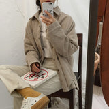 Corduroy Shirt Coat Women Fashion Long Sleeve Wide Waist Turn Down Collar Crop Jacket Women Harajuku Casual Pocket Jaket - Livefree