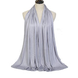 Fashion Modal Cotton Jersey Hijab Scarf Long Muslim Shawl Plain Soft Turban Tie Head Wraps For Women Africa Headband 170x60cm - Livefree