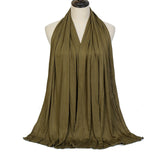 Fashion Modal Cotton Jersey Hijab Scarf Long Muslim Shawl Plain Soft Turban Tie Head Wraps For Women Africa Headband 170x60cm - Livefree