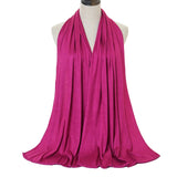 Fashion Modal Cotton Jersey Hijab Scarf Long Muslim Shawl Plain Soft Turban Tie Head Wraps For Women Africa Headband 170x60cm - Livefree