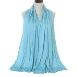 Fashion Modal Cotton Jersey Hijab Scarf Long Muslim Shawl Plain Soft Turban Tie Head Wraps For Women Africa Headband 170x60cm - Livefree