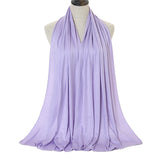 Fashion Modal Cotton Jersey Hijab Scarf Long Muslim Shawl Plain Soft Turban Tie Head Wraps For Women Africa Headband 170x60cm - Livefree