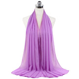 67colors Elegant Modest Women Bubble Chiffon Solid Oversizes Muslim Head Scarf Ladies Shawl and Wrap Female Foulard Hijab Stoles