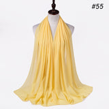 Women Solid Color Chiffon Hijab Scarf Wrap Islamic Shawls Headband Muslim Hijabs Wrap Headscarf Scarves 60 Colors - Livefree