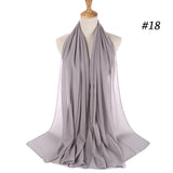 women plain bubble chiffon scarf hijab wrap printe solid color shawls headband women hijabs scarves/scarf 60 colors