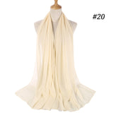 women plain bubble chiffon scarf hijab wrap printe solid color shawls headband women hijabs scarves/scarf 60 colors