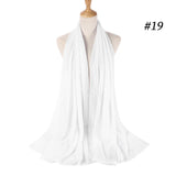 women plain bubble chiffon scarf hijab wrap printe solid color shawls headband women hijabs scarves/scarf 60 colors