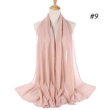 women plain bubble chiffon scarf hijab wrap printe solid color shawls headband women hijabs scarves/scarf 60 colors