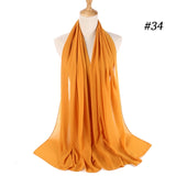 women plain bubble chiffon scarf hijab wrap printe solid color shawls headband women hijabs scarves/scarf 60 colors