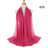 women plain bubble chiffon scarf hijab wrap printe solid color shawls headband women hijabs scarves/scarf 60 colors
