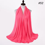 women plain bubble chiffon scarf hijab wrap printe solid color shawls headband women hijabs scarves/scarf 60 colors