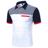 Men Polo Men Shirt Short Sleeve Polo Shirt Contrast Color Polo New Clothing Summer Streetwear Casual Fashion Men Tops - Livefree