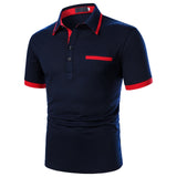 Men Polo Men Shirt Short Sleeve Polo Shirt Contrast Color Polo New Clothing Summer Streetwear Casual Fashion Men Tops - Livefree