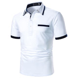 Men Polo Men Shirt Short Sleeve Polo Shirt Contrast Color Polo New Clothing Summer Streetwear Casual Fashion Men Tops - Livefree